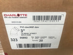 20 Pk CHARLOTTE 3" PVC 1/8 Bend Street Pipe Elbow SPG X HUB 05892