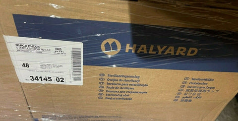 NEW Halyard 34145 Quick Check Sterilization Wrap 48" X 48" Case of 48