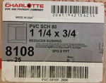 NEW charlotte reducer bushing 8108,838-167 (1 case of 25 per order)
