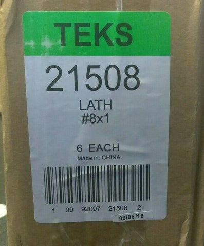 (BOX OF 6)TEKS 21508 Lathe Screw 8" X 1" Steel Zinc Plated-Mega Mart Warehouse-Ultimate Unclaimed Freight Buyer and Seller Specialists