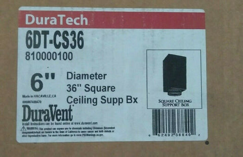 NEW Duravent 6DT-CS36 Dura-Vent DuraTech 6 Inch square ceiling support box-Mega Mart Warehouse-Ultimate Unclaimed Freight Buyer and Seller Specialists