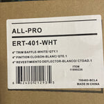 (8) All Pro ERT401 4" Line Voltage Step Baffle Trim