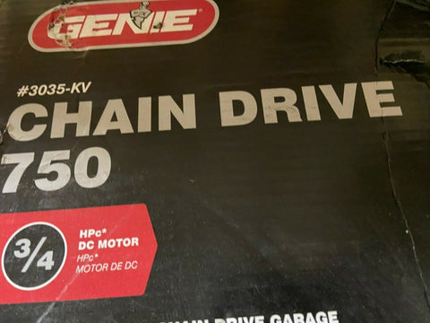 NEW Genie 750 3/4 HPc Chain Drive Garage Door Opener 3035-KV - 1 Each-Mega Mart Warehouse-Ultimate Unclaimed Freight Buyer and Seller Specialists