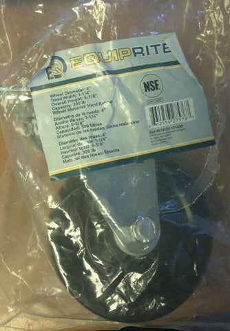 (10) NEW EQUIPRITE 4" x 1-1/4" Swivel Delrin Sleeve Bearing Black TPR Wheel Zinc-Mega Mart Warehouse-Ultimate Unclaimed Freight Buyer and Seller Specialists