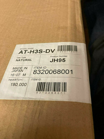 (1) Brand New A.O. Smith Natural Gas Indoor Tankless Water Heater AT-H3S-DV-Mega Mart Warehouse-Ultimate Unclaimed Freight Buyer and Seller Specialists