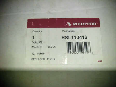 (1) NEW MERITOR VALVE RSL110416-Mega Mart Warehouse-Ultimate Unclaimed Freight Buyer and Seller Specialists