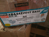 Simpson Strong-Tie ABA44Z Post Base Deck Post Z Max Triple Zinc Coated SHIPSFREE-Mega Mart Warehouse-Ultimate Unclaimed Freight Buyer and Seller Specialists