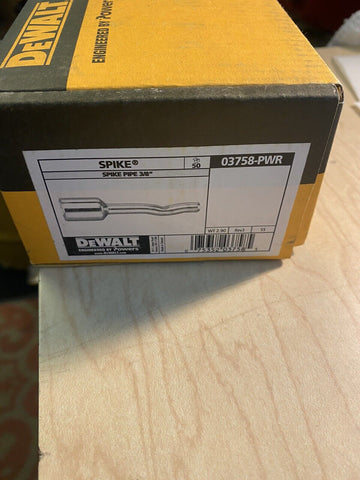 BRAND NEW Dewalt 03758-PWR - 3/8" Pipe Spike Pin Anchor (3758) (50/Pkg.)
