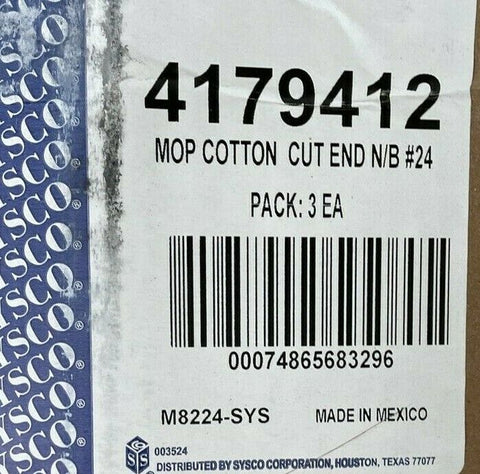 SYSCO COMMERCIAL COTTON PREMIUM CUT END MOP #24 (3 UNITS/CASE)-Mega Mart Warehouse