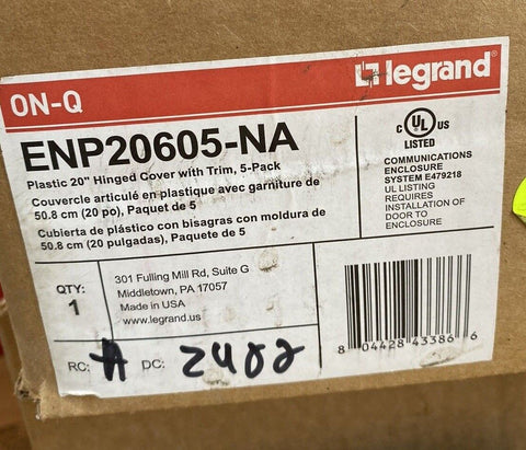 BRAND NEW 20" HINGED COVER WITH TRIM ENP20605-NA  LEGRAND
