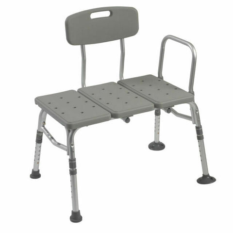 (2) NEW Drive Medical Plastic Tub Transfer Bench W/ Adjustable Bench 12011KD-1-Mega Mart Warehouse