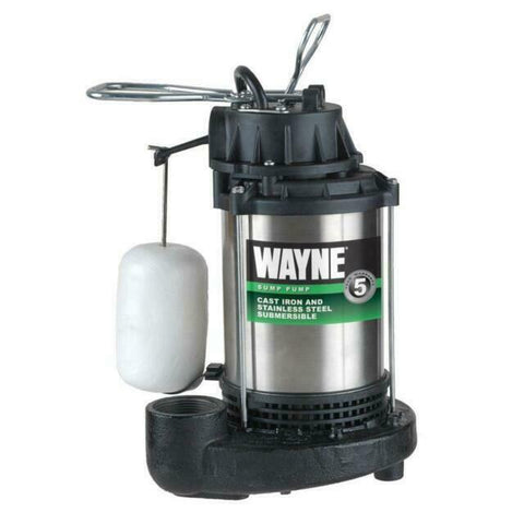 3/4 HP Fully Submersible Sump Pump Stainless Steel Heavy Duty Protection System